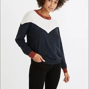 Madewell colorblock yoke pullover sweater